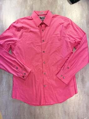 1MX Fitted Dress Shirt Pink Size 16-16.5